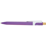 Sunburst Recycled Gel Pen — Purple (PP) — blank front view — 4