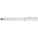 3-in-1 Tech Cleaning Stylus Gel Pen — White (WH) — blank front view