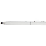 3-in-1 Tech Cleaning Stylus Gel Pen — White (WH) — blank front view — 5