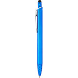 Brite Recycled Aluminum Gel Stylus Pen — Blue (BL) — blank front view — 12