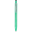 Brite Recycled Aluminum Gel Stylus Pen — Green (GR) — blank product view