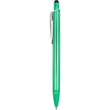 Brite Recycled Aluminum Gel Stylus Pen — Green (GR) — blank front view — 6