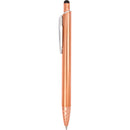 Brite Recycled Aluminum Gel Stylus Pen — Orange (OR) — blank front view