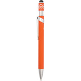 Simple Fidget Recycled Stylus Gel Pen — Orange (OR) — blank product view — 4