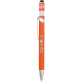 Simple Fidget Recycled Stylus Gel Pen — Orange (OR) — blank product view — 2