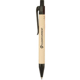 Sugarcane Paper Gel Pen — Black (BK) — decorated front view — 4
