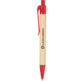 Sugarcane Paper Gel Pen — Red (RD) — decorated front view — 2