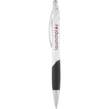 Pivot Color Accent Recycled Gel Pen — Black (BK) — decorated back view — 26