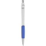 Pivot Color Accent Recycled Gel Pen — Blue (BL) — blank back view — 25
