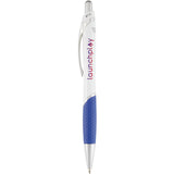 Pivot Color Accent Recycled Gel Pen — Blue (BL) — decorated back view — 20