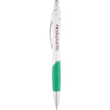 Pivot Color Accent Recycled Gel Pen — Green (GR) — decorated back view — 14