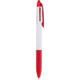 Tri-Color Ink Recycled Stylus Pen — Red (RD) — blank front view — 4