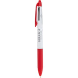 Tri-Color Ink Recycled Stylus Pen — Red (RD) — decorated front view — 2