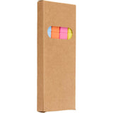4-Piece Square Recycled Highlighter Set — Natural (NT) — blank right angle — 11