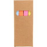 4-Piece Square Recycled Highlighter Set — Natural (NT) — blank front view — 3
