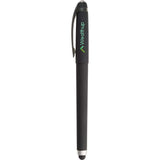 Rovio Recycled Fidget Stylus Pen — Black (BK) — decorated front view — 9