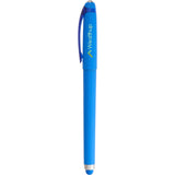 Rovio Recycled Fidget Stylus Pen — Blue (BL) — decorated front view — 30