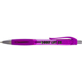 Smooth Write Recycled Gel Pen — Purple (PP) — decorated front view — 2