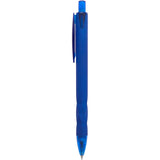 Hexi Soft Touch Recycled Gel Pen — Blue (BL) — blank front view — 28
