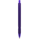 Hexi Soft Touch Recycled Gel Pen — Purple (PP) — blank back view — 9