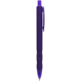Hexi Soft Touch Recycled Gel Pen — Purple (PP) — blank front view — 3