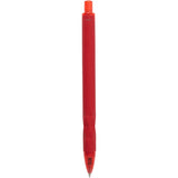 Hexi Soft Touch Recycled Gel Pen — Red (RD) — blank back view — 25