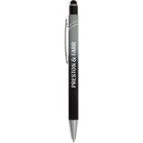 Burst Recycled Gel Stylus — Black (BK) — decorated front view — 30