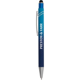 Burst Recycled Gel Stylus — Blue (BL) — decorated front view — 16