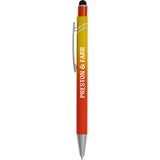 Burst Recycled Gel Stylus — Orange (OR) — decorated front view — 2