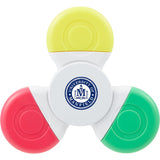 Multi-Ink Spinner Highlighter — White (WH) — decorated front view — 2