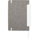 5.5" x 8.5" FSC Recycled Viper RPET Notebook — White (WH) — blank back view — 6