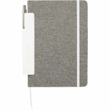 5.5" x 8.5" FSC Recycled Viper RPET Notebook — White (WH) — blank detail view — 5