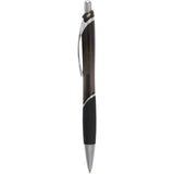 Pivot Translucent Recycled Gel Pen — Black (BK) — blank front view — 36