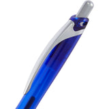 Pivot Translucent Recycled Gel Pen — Blue (BL) — blank detail view — 31