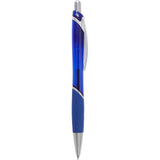 Pivot Translucent Recycled Gel Pen — Blue (BL) — blank front view — 27