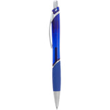 Pivot Translucent Recycled Gel Pen — Blue (BL) — blank front view — 28