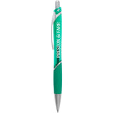 Pivot Translucent Recycled Gel Pen — Green (GR) — decorated front view — 10
