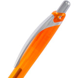 Pivot Translucent Recycled Gel Pen — Orange (OR) — blank detail view — 23