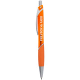 Pivot Translucent Recycled Gel Pen — Orange (OR) — decorated front view — 18