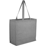 4oz Recycled Cotton Shopper Tote with Laminated Interior — Gray (GY) — blank right angle — 13
