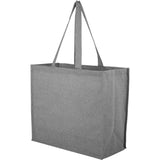 4oz Recycled Cotton Shopper Tote with Laminated Interior — Gray (GY) — blank product view — 10