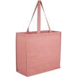 4oz Recycled Cotton Shopper Tote with Laminated Interior — Red (RD) — blank right angle — 7