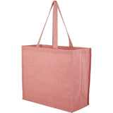 4oz Recycled Cotton Shopper Tote with Laminated Interior — Red (RD) — blank product view — 4