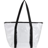 Urban Clear Tote — Black (BK) — blank back view — 5