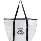 Urban Clear Tote — Black (BK) — decorated front view — 2