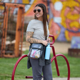 Clear Crossbody Tote — Black (BK) — blank product view — 10