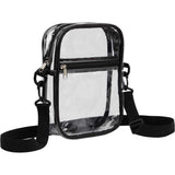 Clear Crossbody Tote — Black (BK) — blank right angle — 7