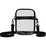Clear Crossbody Tote — Black (BK) — blank back view — 6