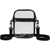 Clear Crossbody Tote — Black (BK) — blank front view — 4