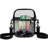 Clear Crossbody Tote — Black (BK) — blank front view — 3